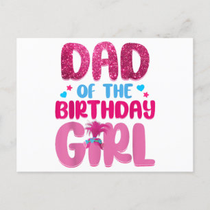 Vater und Mama Geburtstagskinderfamilie Matching Postkarte