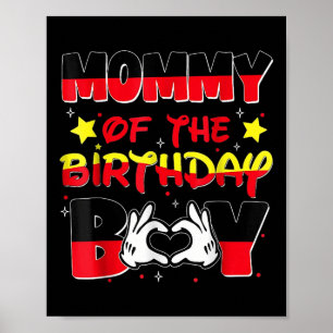Vater und Mama Mami des Party der Geburtstagsjunge Poster