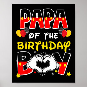 Vater und Mama Papa vom Party der Geburtstagsjunge Poster