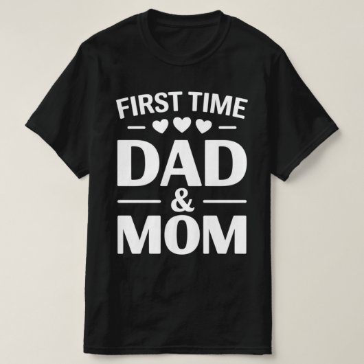 Vater und Mama zum ersten Mal T-Shirt (Design vorne)