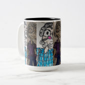 VATER UND MAMA ZWEIFARBIGE TASSE (Vorderseite Links)