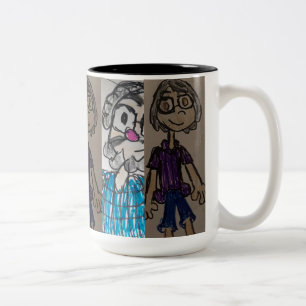 VATER UND MAMA ZWEIFARBIGE TASSE