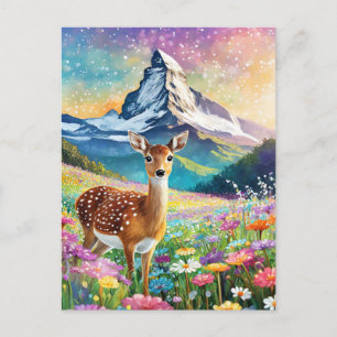 Vater und Matterhorn der Schweiz Postkarte