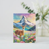 Vater und Matterhorn der Schweiz Postkarte (Stehend Vorderseite)