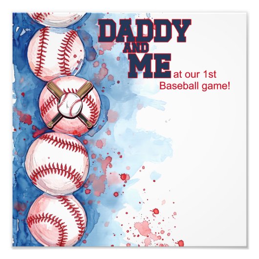 Vater und Me Foto Mount, Baseballspiel mit Papa (Vorne)