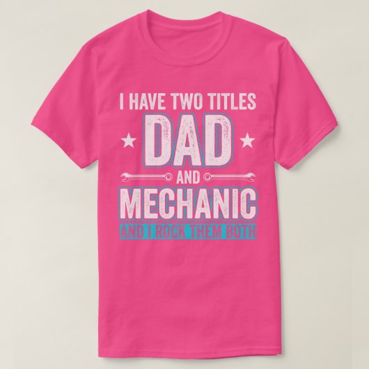 Vater und Mechanische Garage Fixierung s Vater 2 T-Shirt (Design vorne)