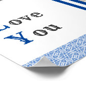 Vater und Mutter Ich Liebe Sie Familie Foto Poster (Ecke)