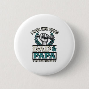 Vater Und Papa Rock Titel Vintage Mikrofon Shirt_ Button