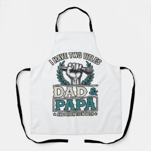 Vater Und Papa Rock Titel Vintage Mikrofon Shirt_ Schürze
