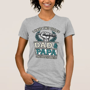 Vater Und Papa Rock Titel Vintage Mikrofon Shirt_ T-Shirt