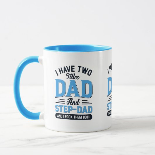 Vater und Retro-Typografie-Design eines Step-Vater Tasse (Links)