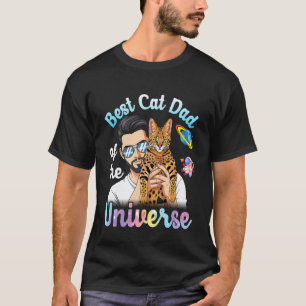 Vater und Savannah Bester Katzenvater des Universu T-Shirt