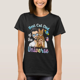Vater und Savannah Bester Katzenvater des Universu T-Shirt