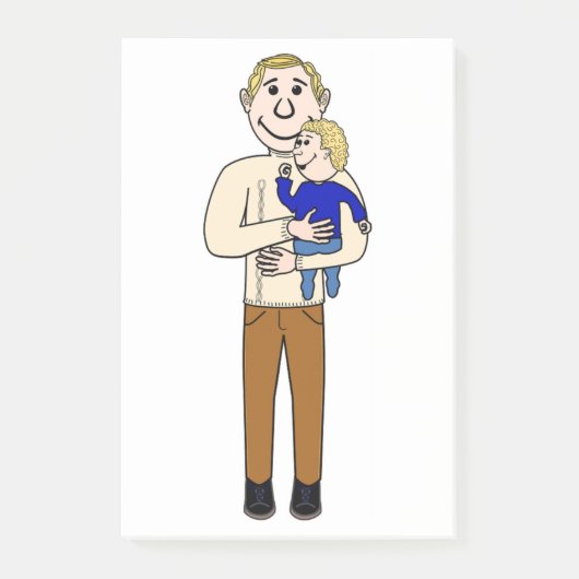 VATER UND SEIN POST-IT KLEBEZETTEL (Vorderseite)