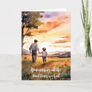 Vater-und-Sohn-Abendspaziergang zum Vatertag Feiertagskarte