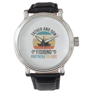 Vater und Sohn Angeln Partner fürs Leben Design_1 Armbanduhr