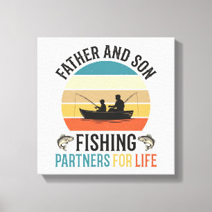 Vater und Sohn Angeln Partner fürs Leben Design_1 Leinwanddruck