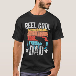 Vater und Sohn Angeln Retro Rolle Cooler Vater T-Shirt