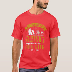 Vater- und Sohn-Angelpartner für lebensbegleitende T-Shirt