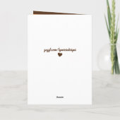 Vater und Sohn beste Freunde braun und orange Karte (Rückseite)