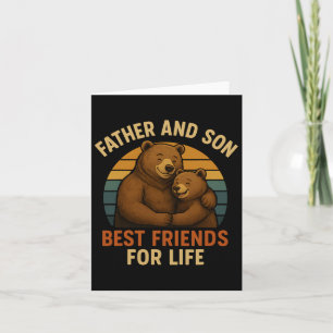 Vater und Sohn beste Freunde fürs Leben Papa Bär R Karte