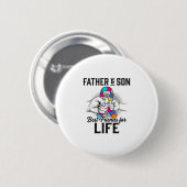 Vater und Sohn beste Freunde fürs Leben Puzzleband Button (Vorne & Hinten)