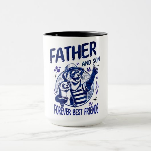 Vater und Sohn beste Freunde Tasse (Zentrum)