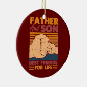 Vater und Sohn bester Freund für Lebensgemeinschaf Keramik Ornament (Rechts)