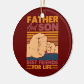 Vater und Sohn bester Freund für Lebensgemeinschaf Keramik Ornament (Links)