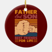 Vater und Sohn bester Freund für Lebensgemeinschaf Keramik Ornament (Hinten)