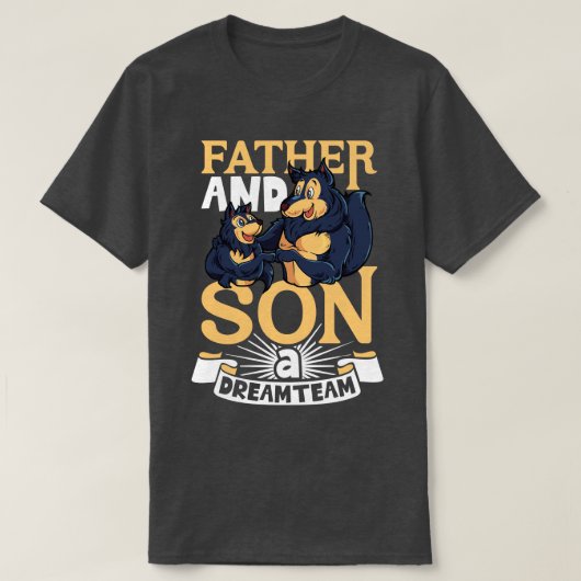 Vater und Sohn des Traumteams 1 T-Shirt (Design vorne)