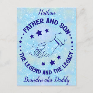 Vater und Sohn Die Legende und das Erbe Personalis Postkarte