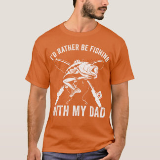 Vater und Sohn eher Fischen mit Vater Funny Friend T-Shirt