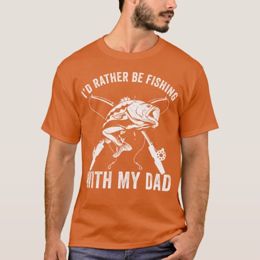 Vater und Sohn eher Fischen mit Vater Funny Friend T-Shirt (Vorderseite)