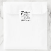 Vater und Sohn Faust Quadratischer Aufkleber (Tasche)
