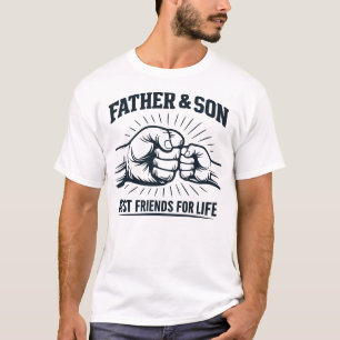 Vater und Sohn Faustschlag Vatertag Dad Geschenk T-Shirt