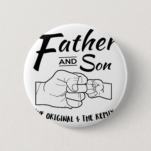 Vater-und Sohn-Fauststoß Button (Vorderseite)