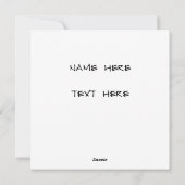 Vater und Sohn Feiertagskarte (Rückseite)