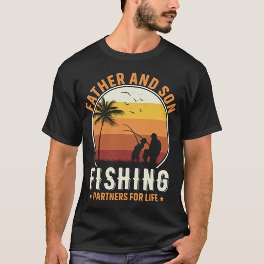 Vater und Sohn Fischereipartner für das Leben Fish T-Shirt (Vorderseite)