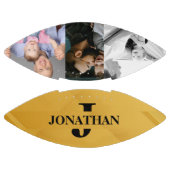 Vater-und-Sohn-Fotodesign mit schwarzer Initiale Football (Paneele)