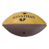 Vater-und-Sohn-Fotodesign mit schwarzer Initiale Football (Gedreht 270)