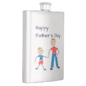 Vater und Sohn glücklicher Vater Tag Flachmann (Rechts)