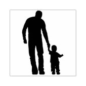 Vater und Sohn Gummistempel (Prägung)