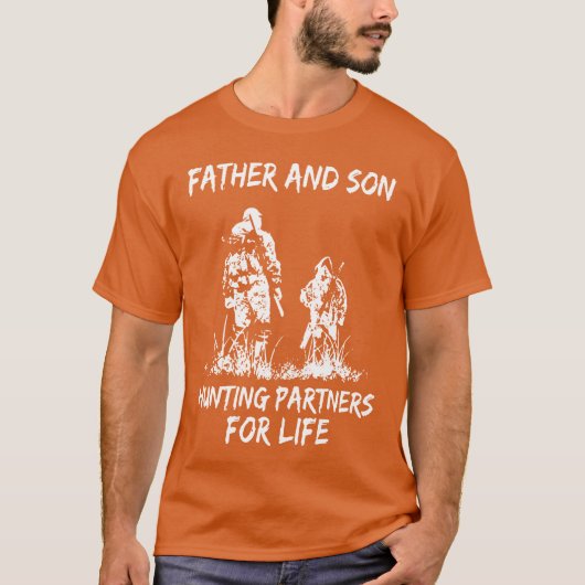 Vater und Sohn hungern Lebenspartner für die Jagd T-Shirt (Vorderseite)