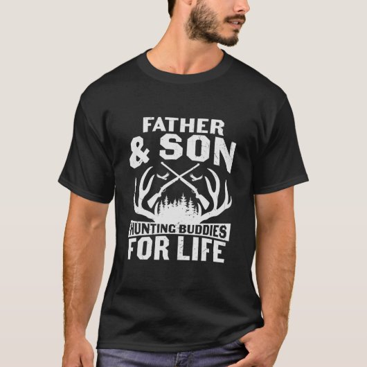 Vater und Sohn Jäger für Lebensgeschenk Shirt (Vorderseite)