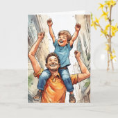 Vater und Sohn Karte (Gelbe Blume)