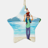 Vater und Sohn Keramikornament (Rechts)