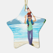 Vater und Sohn Keramikornament (Links)