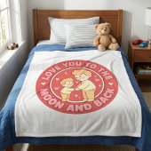 Vater-und-Sohn Kuscheldecke aus Fleece