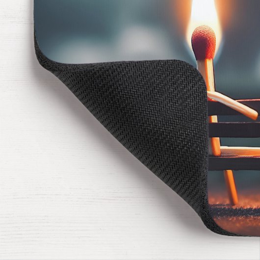 Vater und Sohn Matchsticks auf einer Bank Mousepad (Ecke)